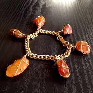 Vintage Caged Agate Stone MCM Bracelet